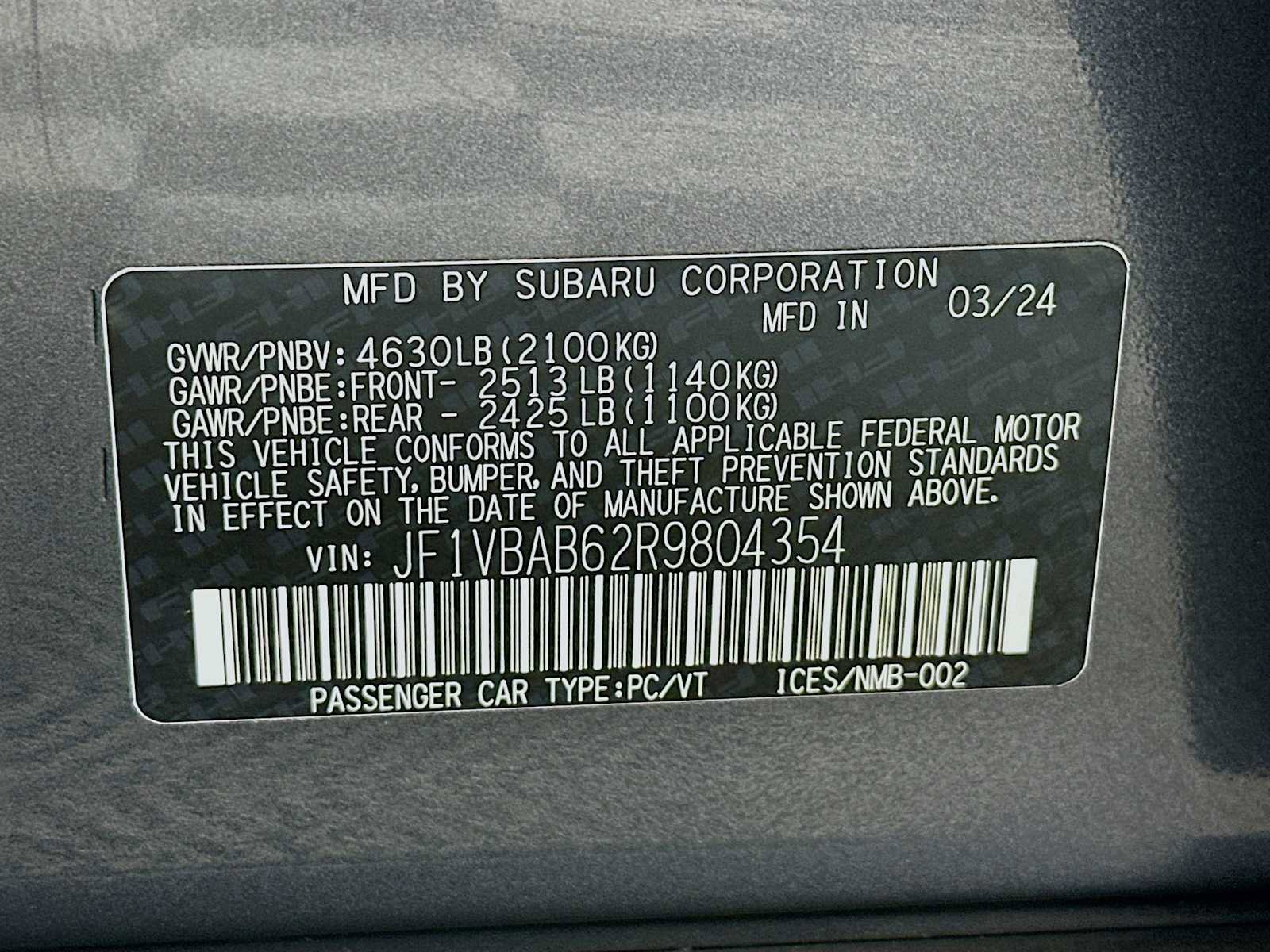 Certified 2024 Subaru WRX image 28