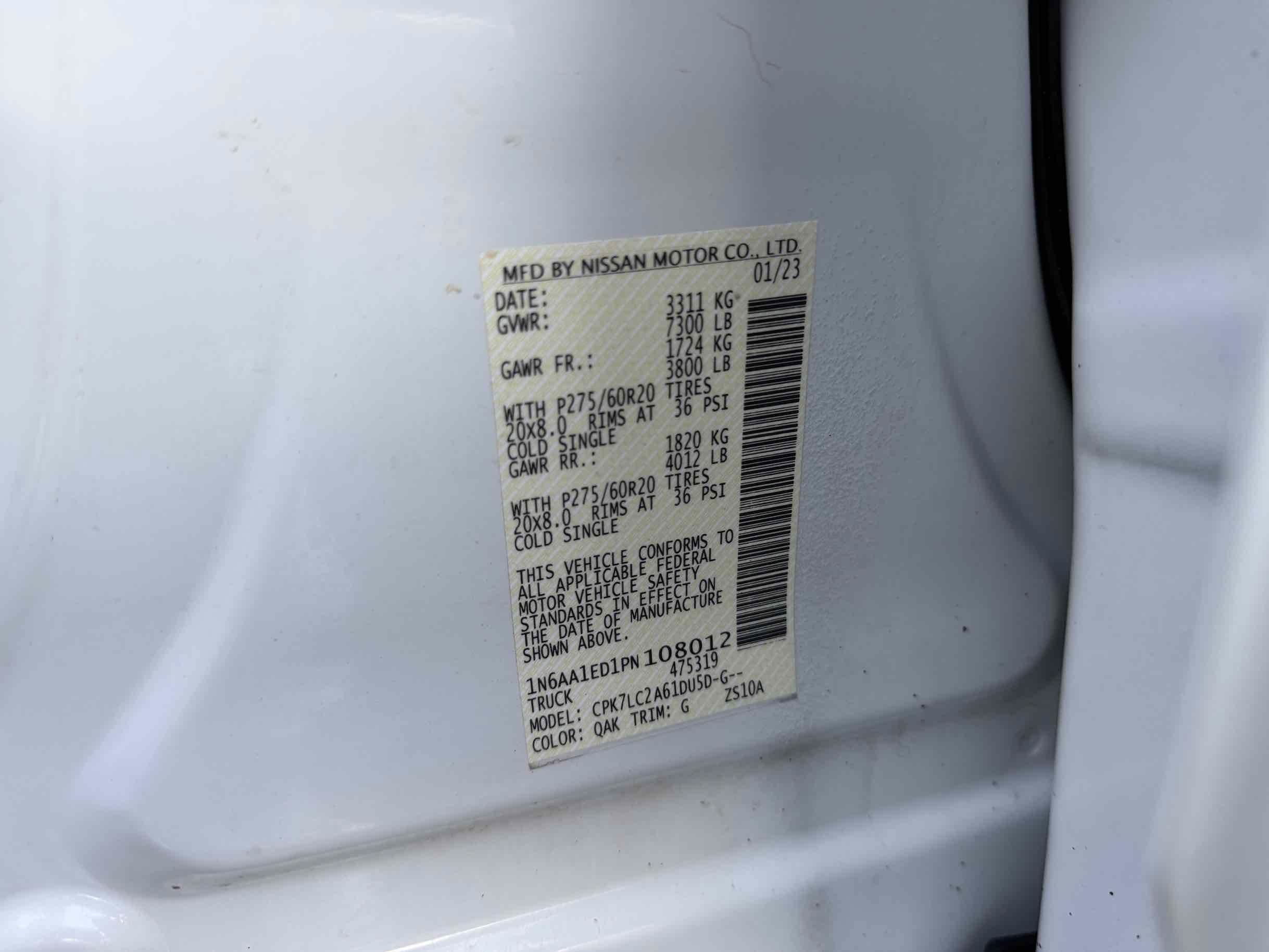 Used 2023 Nissan Titan SV w/ SV Convenience Package AWD/4WD image 24