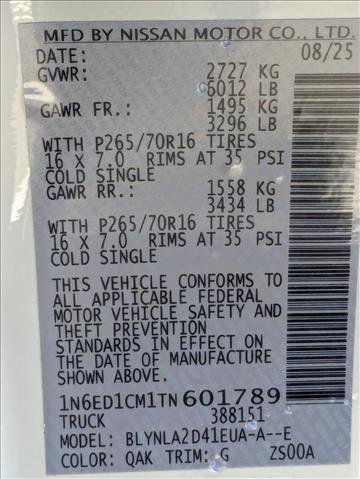 New 2026 Nissan Frontier S image 16