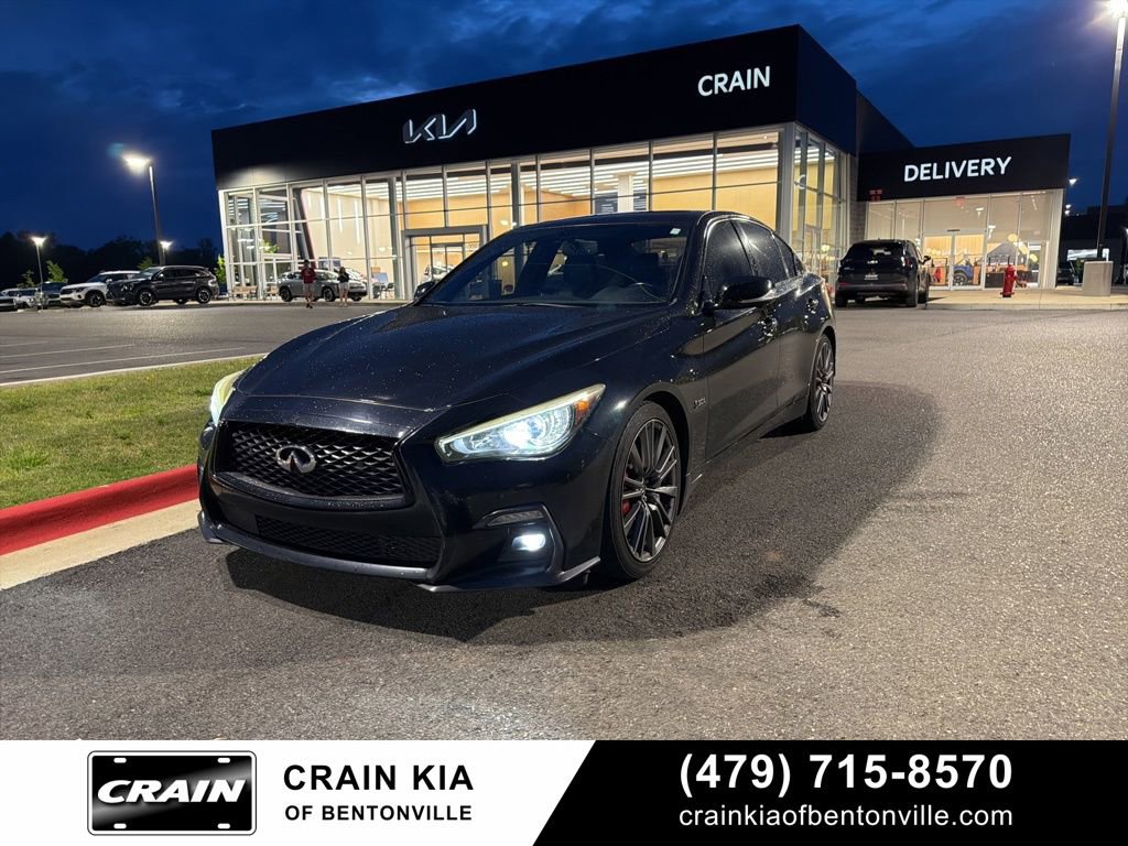 Used 2018 INFINITI Q50 Red Sport 400 w/ Sensory Package (Sport) RWD video 1