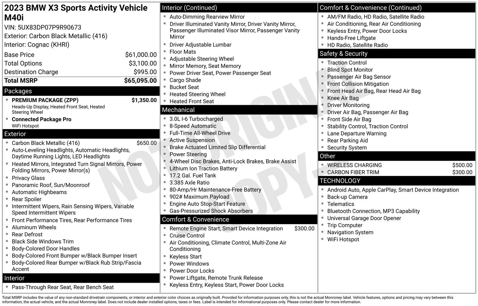 Used 2023 BMW X3 M40i w/ Premium Package image 38