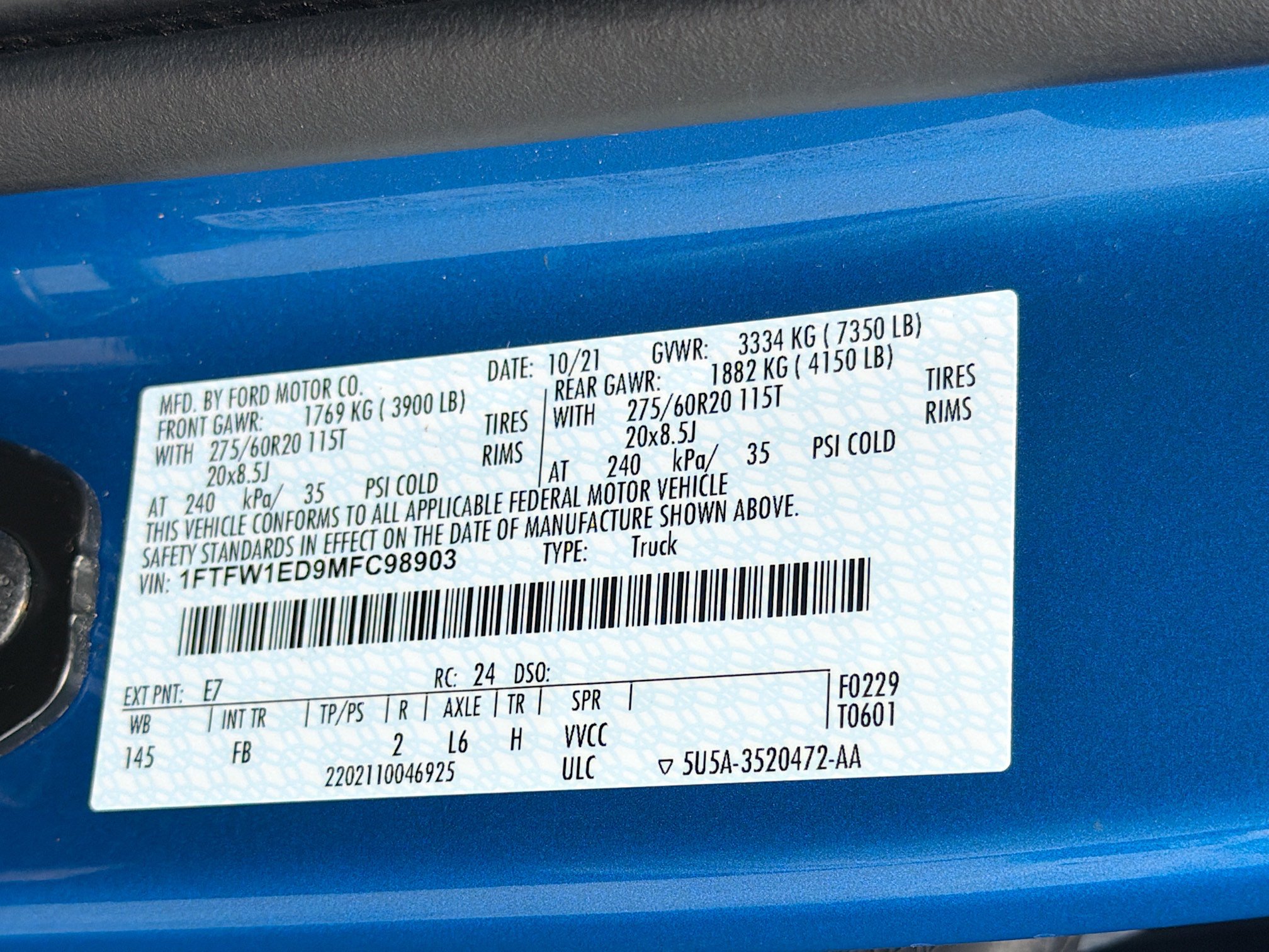 Used 2021 Ford F150 XLT w/ Equipment Group 302A High AWD/4WD image 42