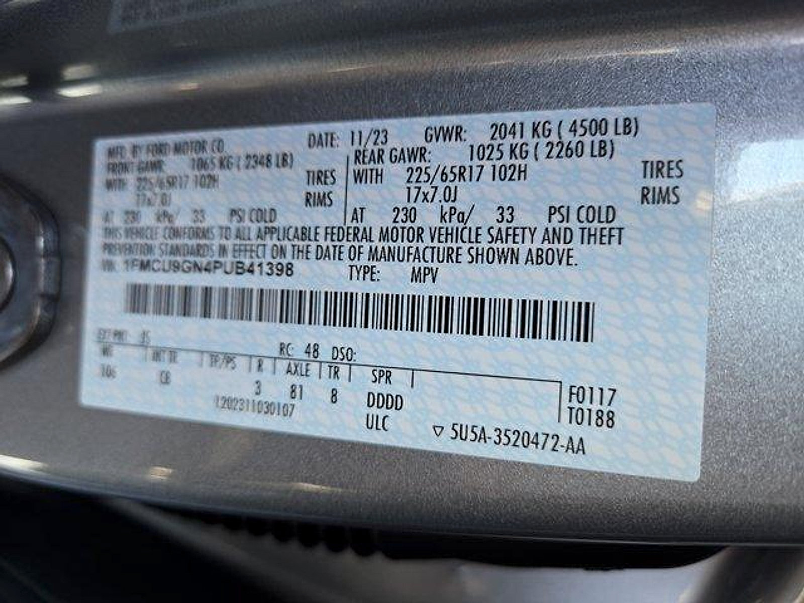 Certified 2023 Ford Escape Active AWD/4WD image 27