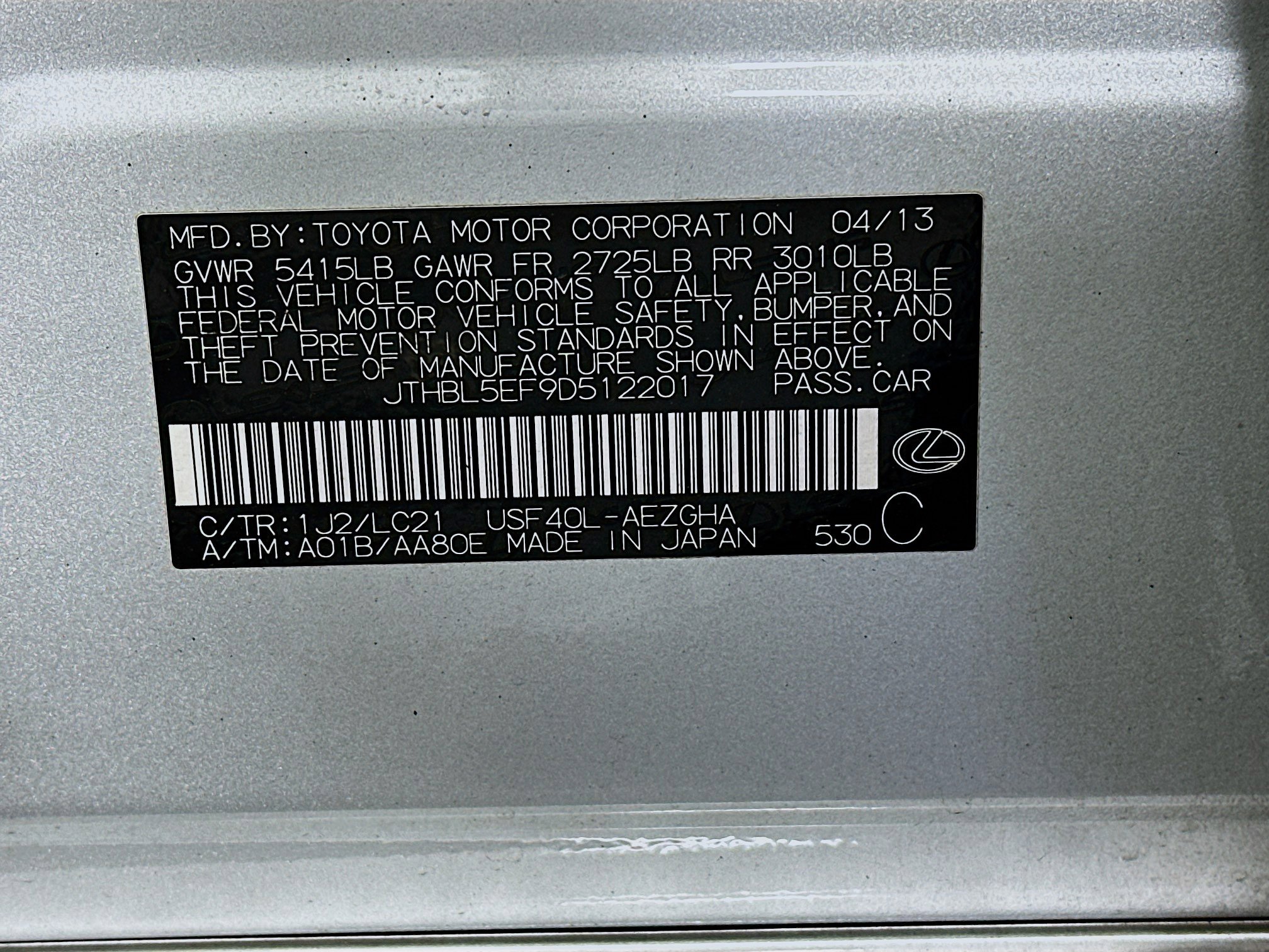 Used 2013 Lexus LS 460 w/ F-Sport Pkg RWD image 12