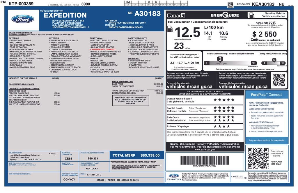 Used 2019 Ford Expedition Platinum AWD/4WD image 12