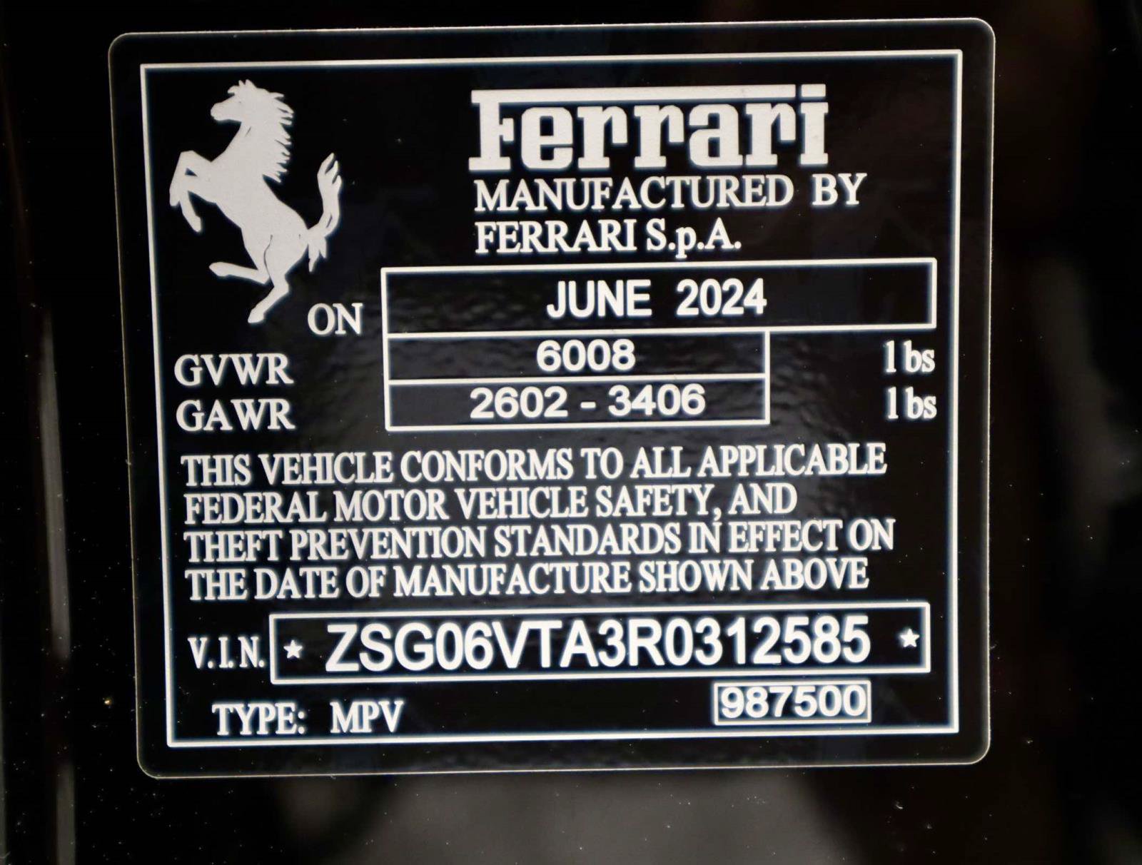 Certified 2024 Ferrari Purosangue AWD/4WD image 41