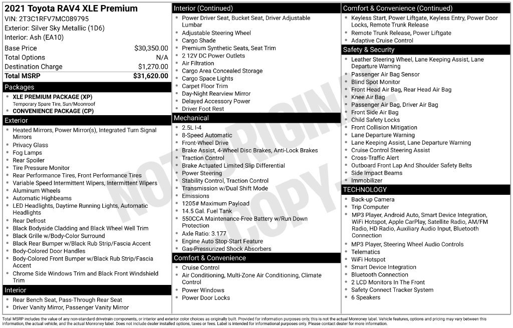 Used 2021 Toyota RAV4 XLE Premium FWD image 34