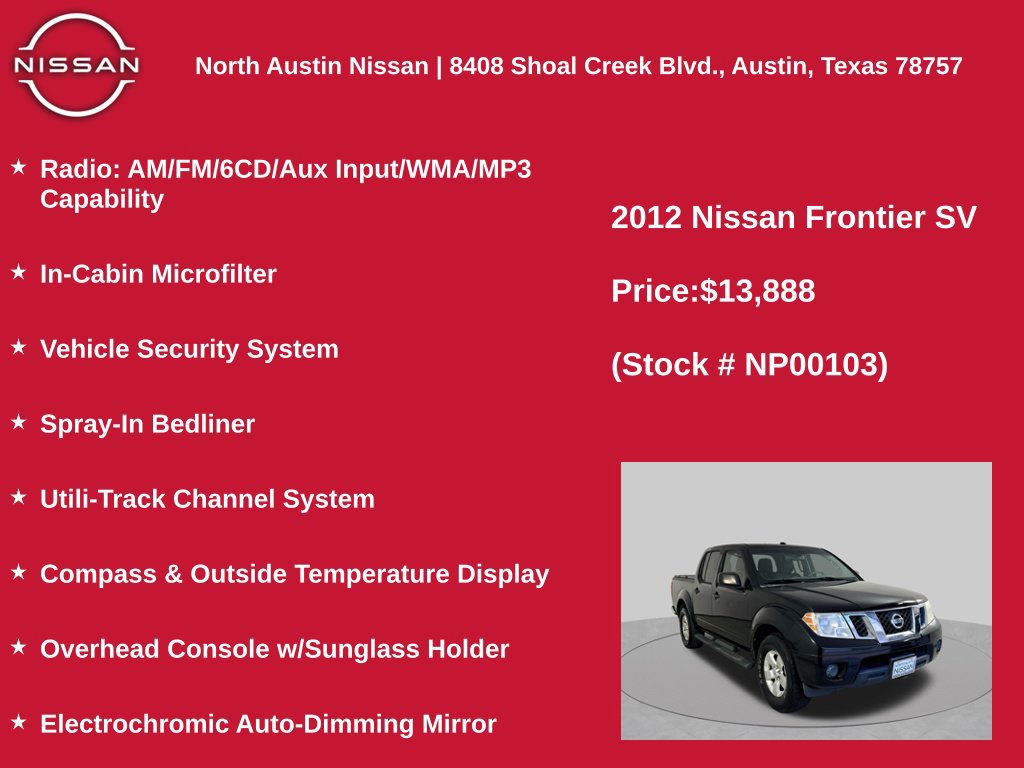 Used 2012 Nissan Frontier SV w/ SV Premium Utility Pkg RWD image 22