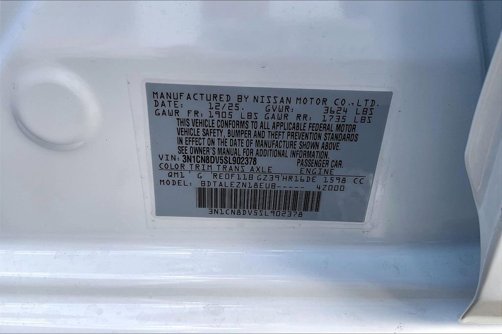 New 2025 Nissan Versa S w/ Trunk Package FWD image 23