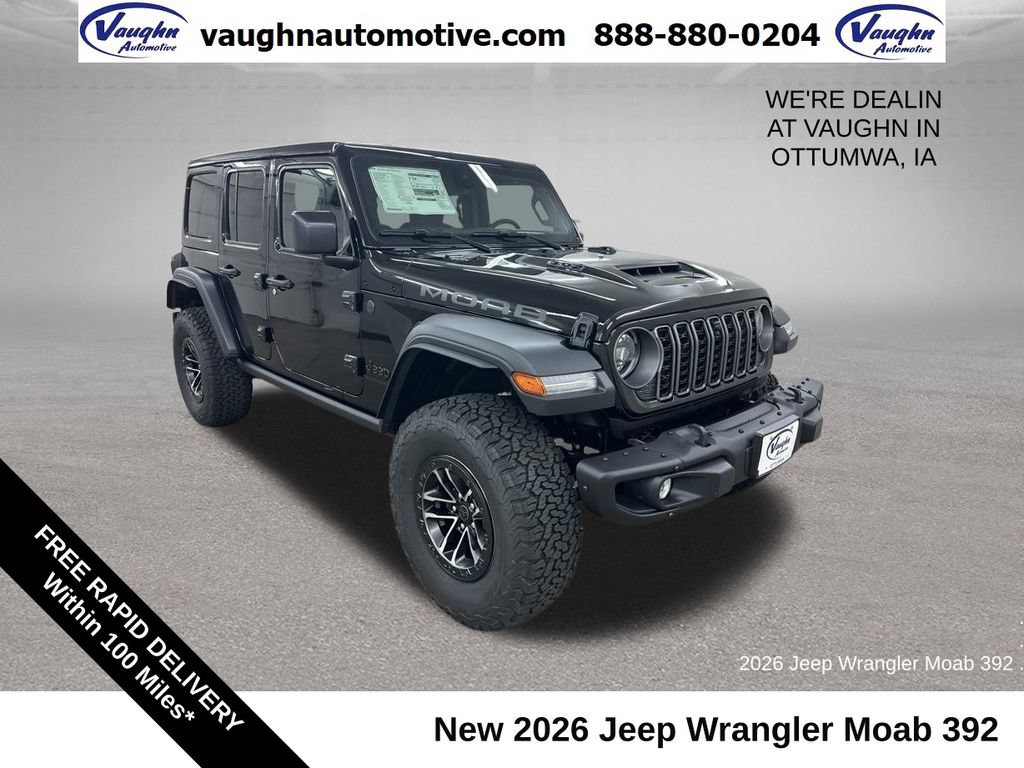 New 2026 Jeep Wrangler Unlimited Rubicon 392 w/ Quick Order Package 27X Moab