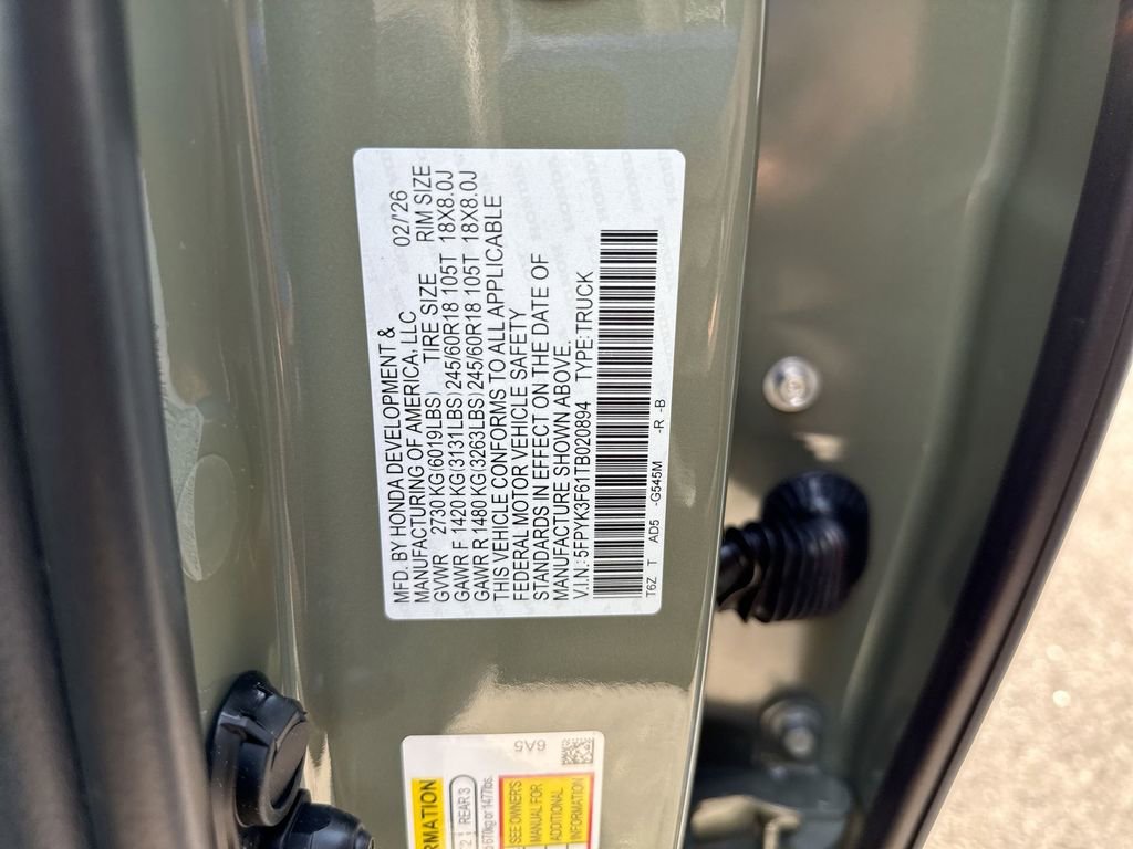 New 2026 Honda Ridgeline TrailSport image 26