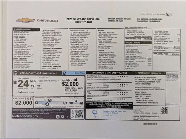 Certified 2023 Chevrolet Silverado 1500 High Country w/ Technology Package image 28