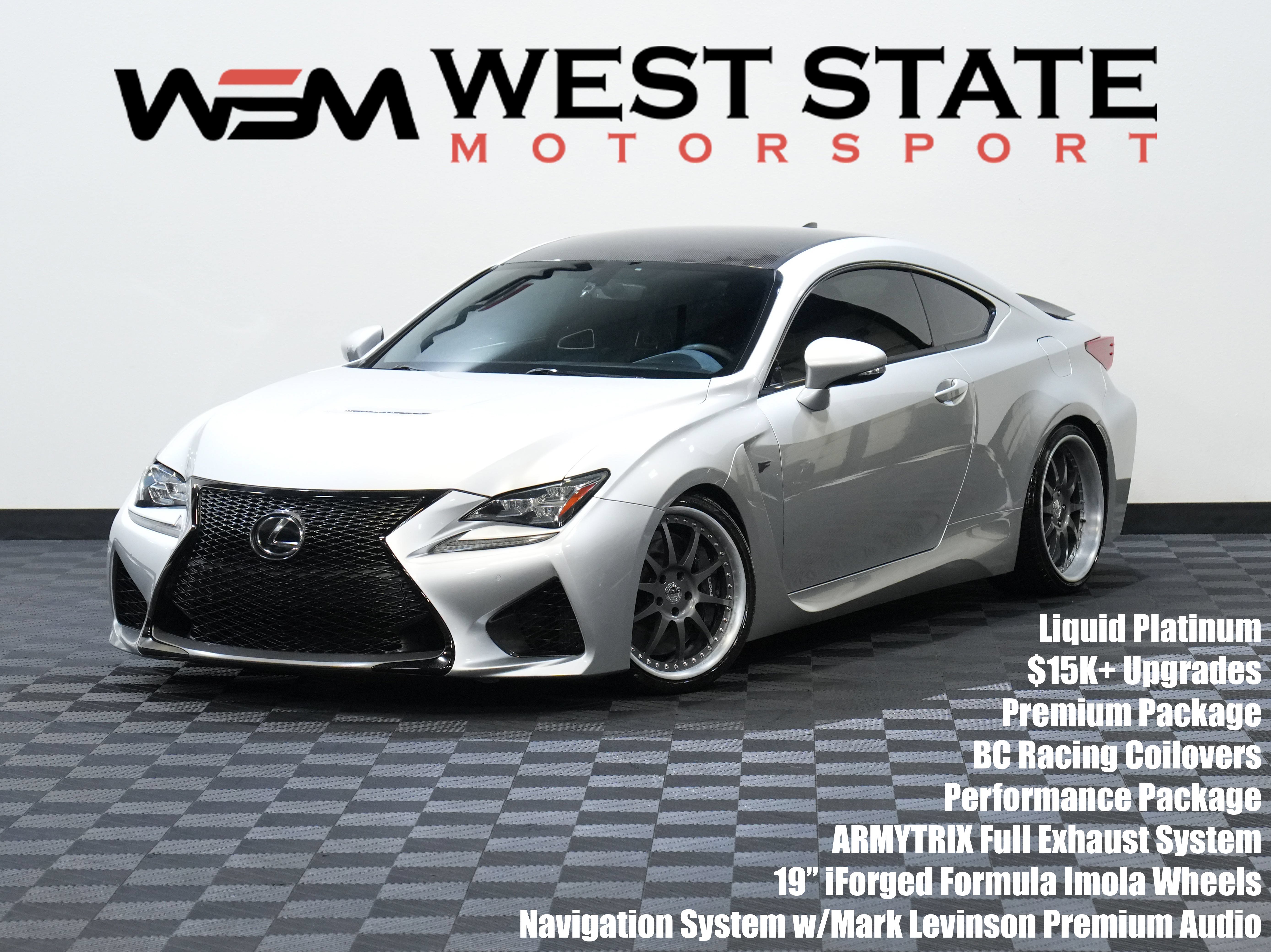 Used 2015 Lexus RC F w/ Performance Package RWD image 1