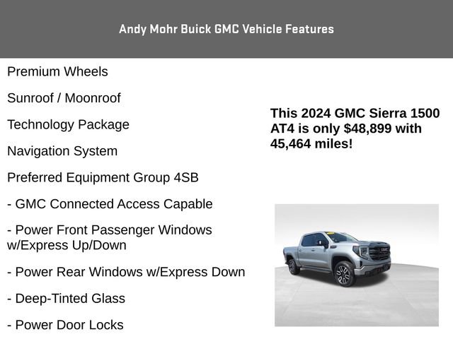 Used 2024 GMC Sierra 1500 AT4 w/ Technology Package AWD/4WD image 12
