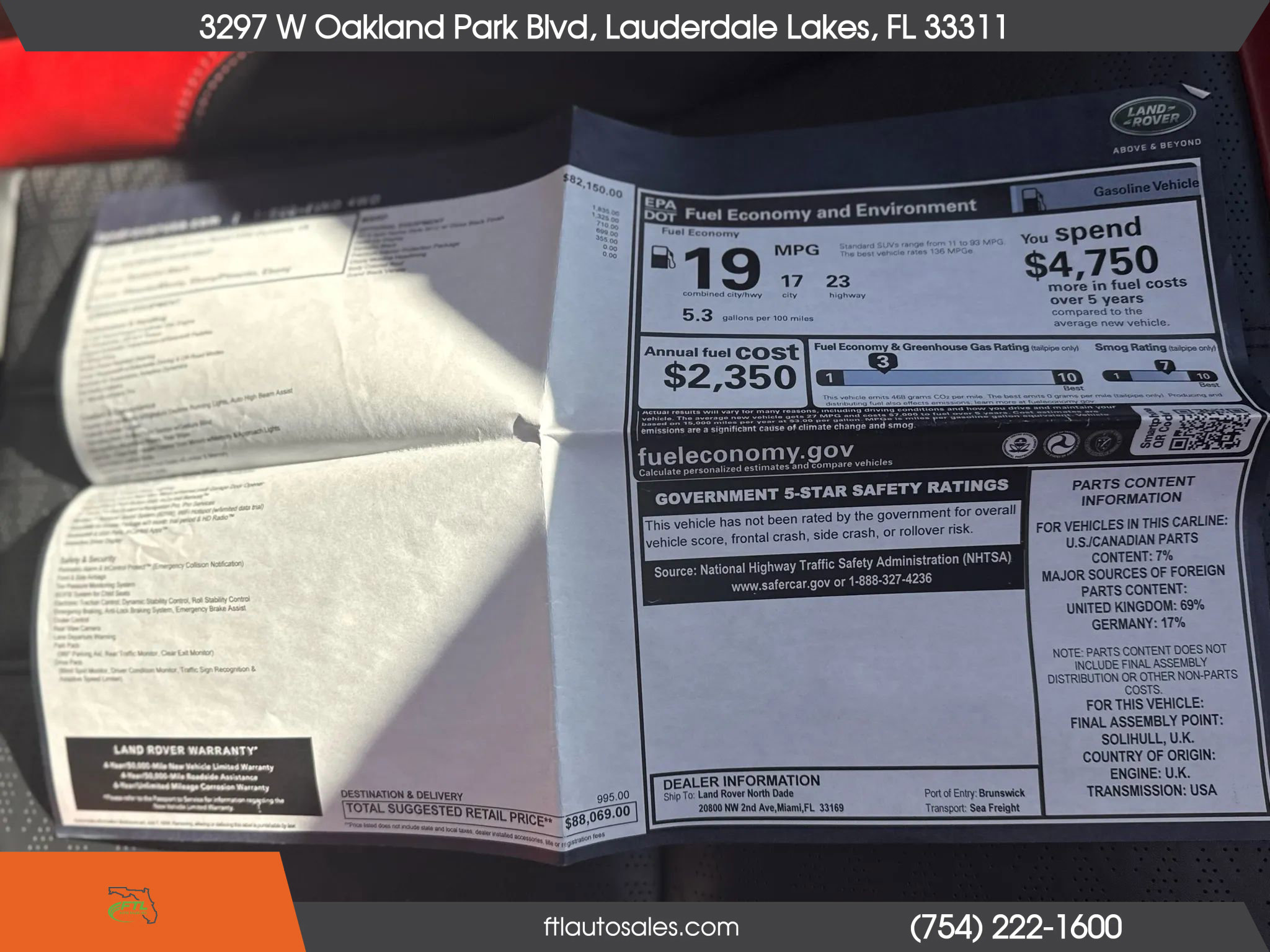 Used 2019 Land Rover Range Rover Sport HSE Dynamic image 69