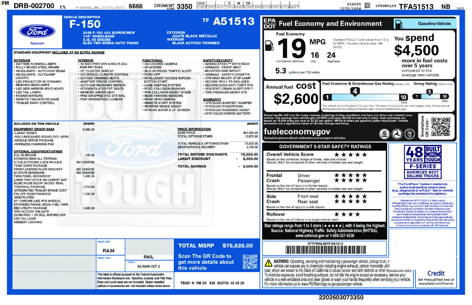New 2026 Ford F150 Lariat w/ Equipment Group 502A High AWD/4WD image 30