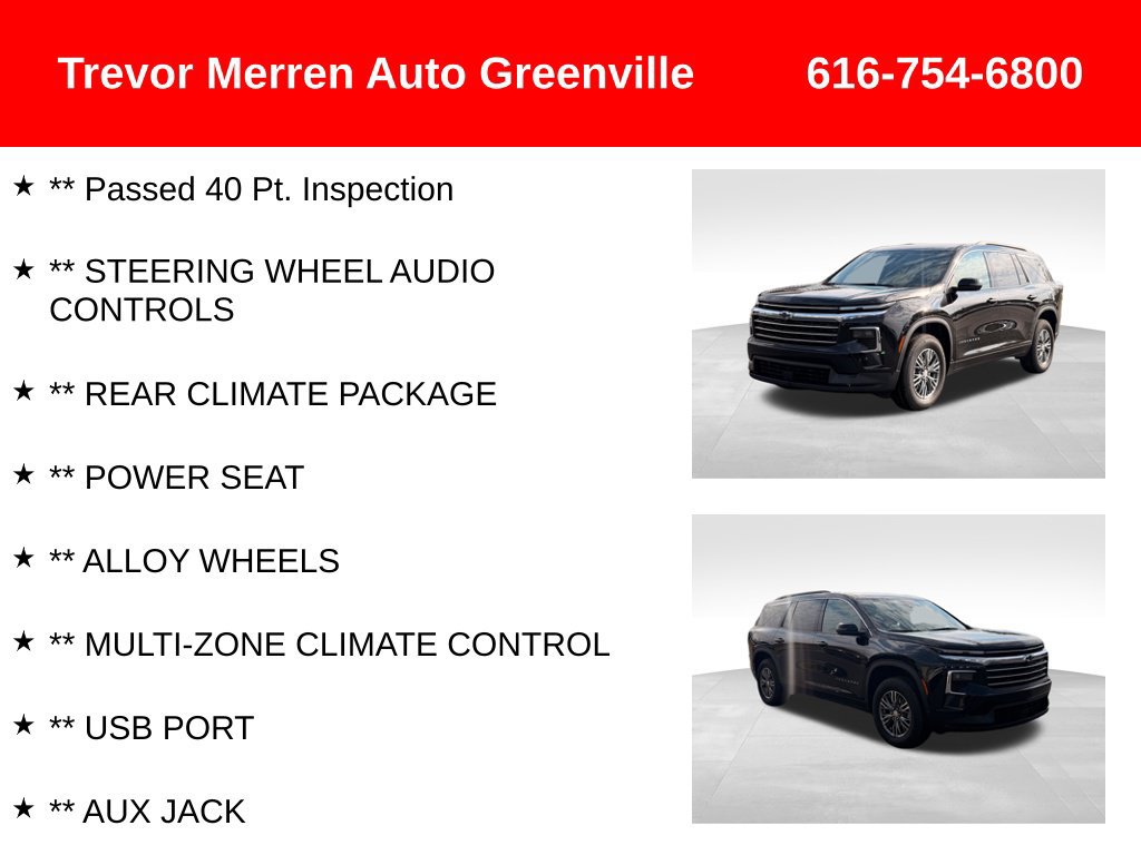 Used 2024 Chevrolet Traverse LT w/ LPO, Floor Liner Package AWD/4WD image 13