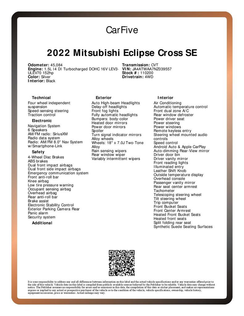 Used 2022 Mitsubishi Eclipse Cross AWD image 31