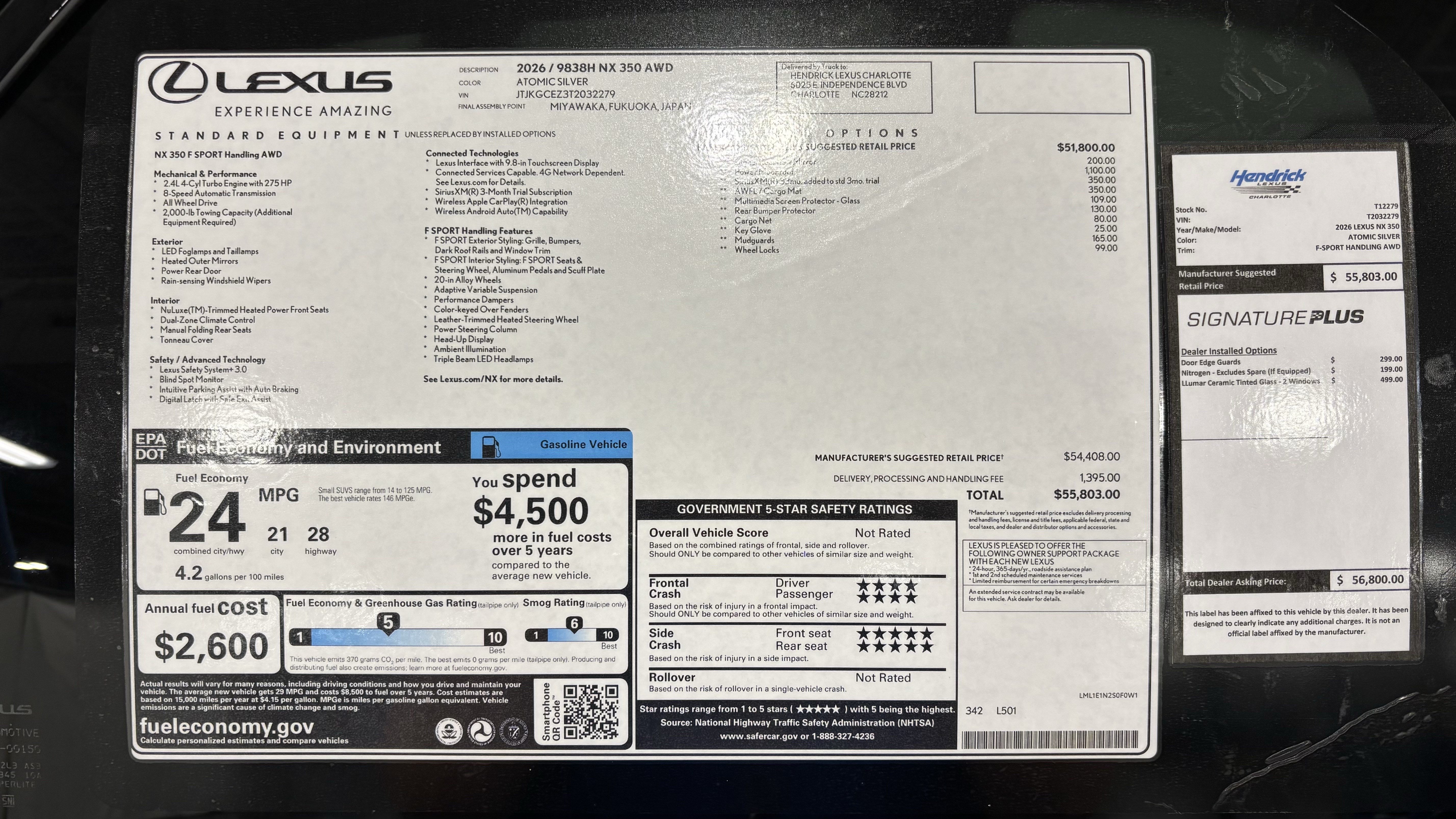 Certified 2026 Lexus NX 350 F Sport w/ Accessory Package (2T) AWD/4WD image 44