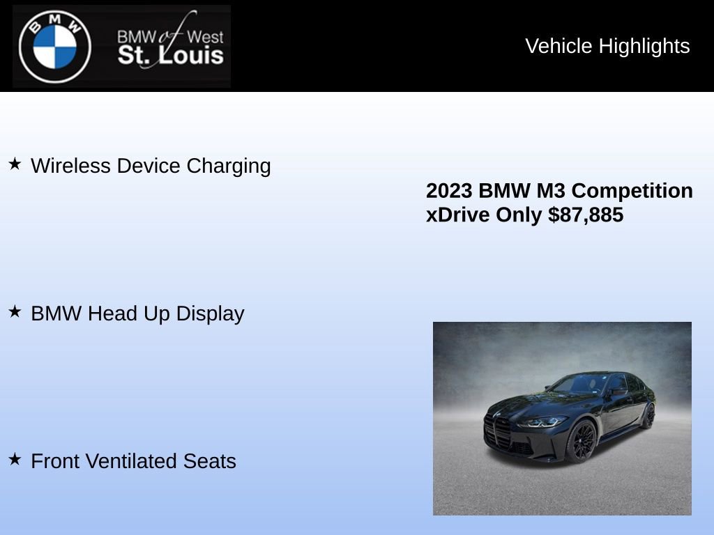 Used 2023 BMW M3 Competition w/ Executive Package AWD/4WD image 24