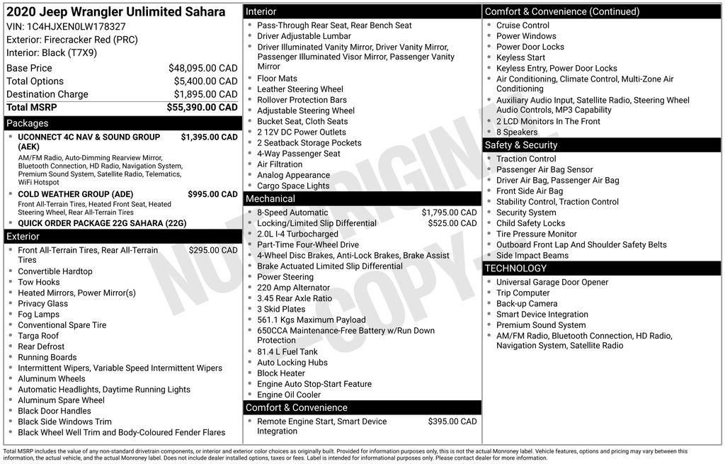 Used 2020 Jeep Wrangler Unlimited Sahara w/ Uconnect 4C Nav & Sound Group image 3