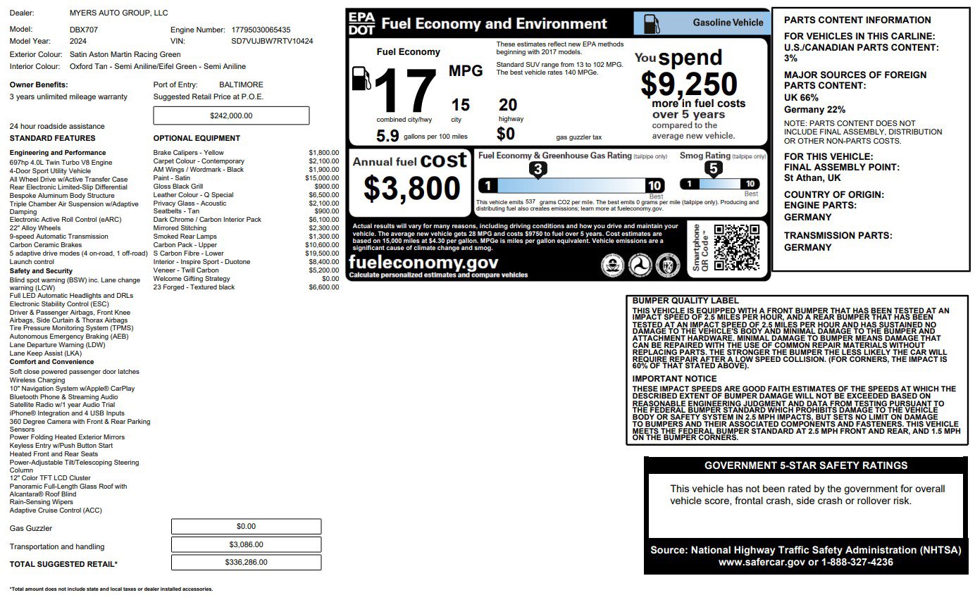 Used 2024 Aston Martin DBX 707 image 29