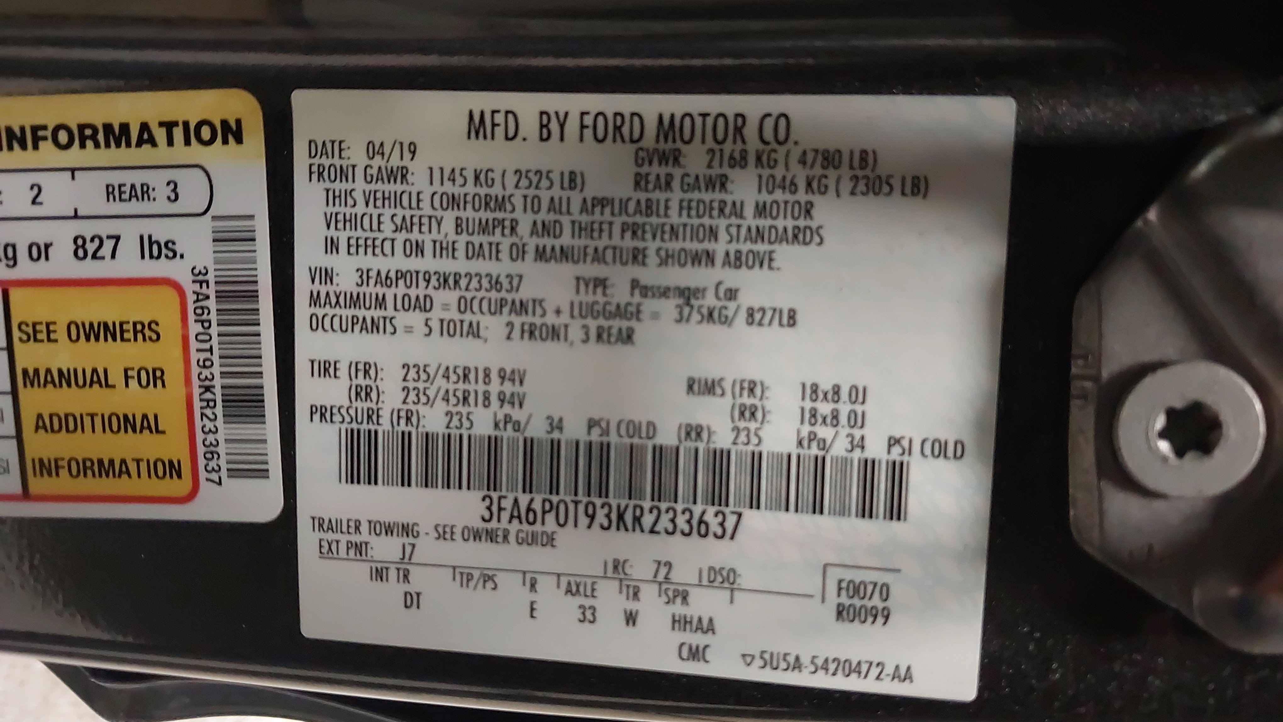 Used 2019 Ford Fusion SE image 34