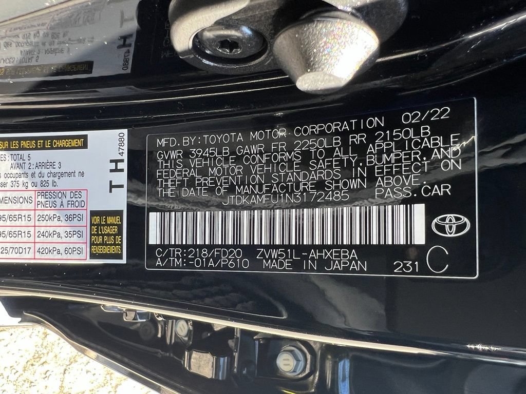 Certified 2022 Toyota Prius LE FWD image 40