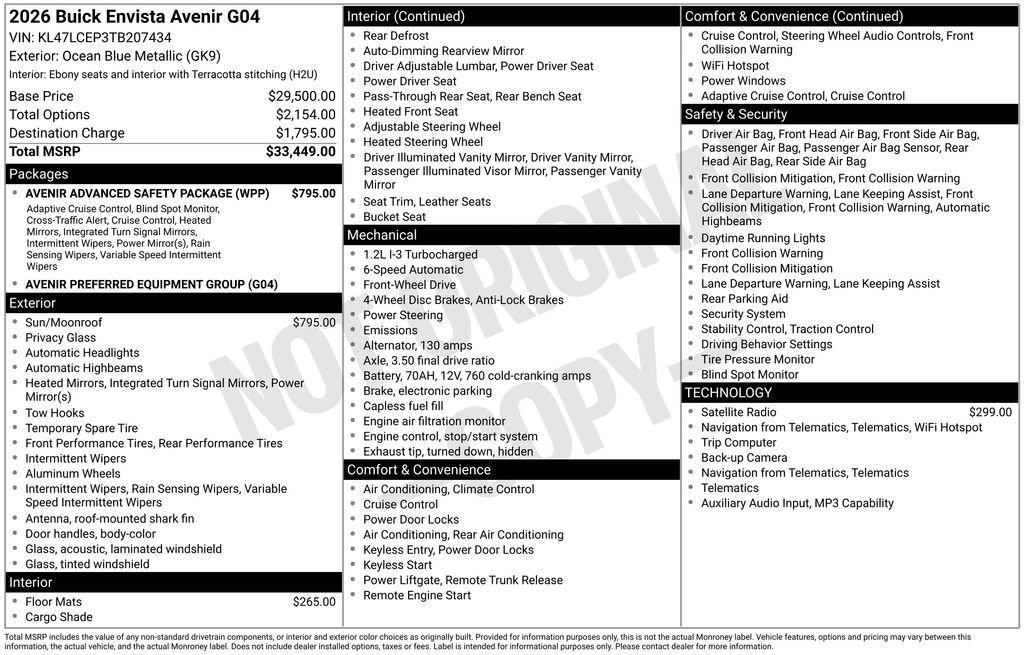 New 2026 Buick Envista Sport Touring FWD image 26