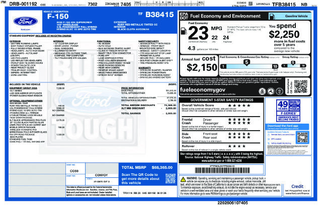 New 2026 Ford F150 XLT w/ Equipment Group 302A MID AWD/4WD image 4