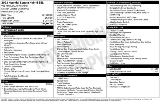 Used 2023 Hyundai Sonata SEL image 64