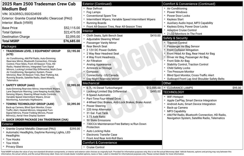 New 2025 RAM 2500 Tradesman image 38