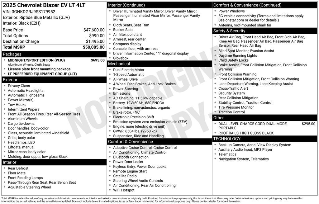 New 2025 Chevrolet Blazer EV LT w/ Midnight/Sport Edition AWD/4WD image 4
