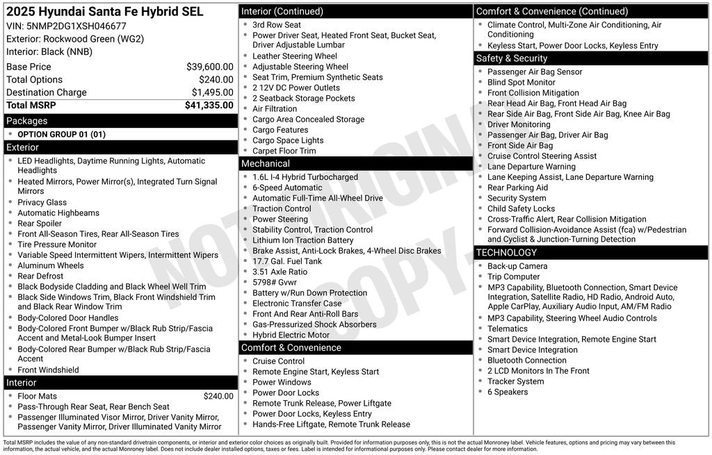 Certified 2025 Hyundai Santa Fe SEL AWD/4WD image 24