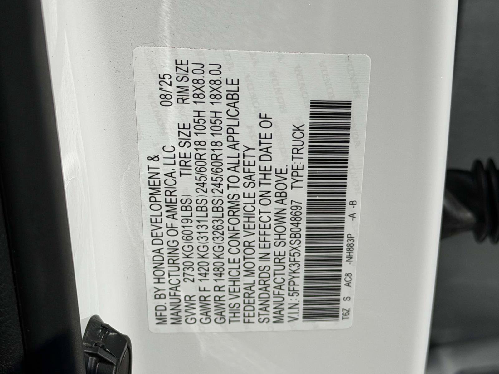 Certified 2025 Honda Ridgeline RTL image 21