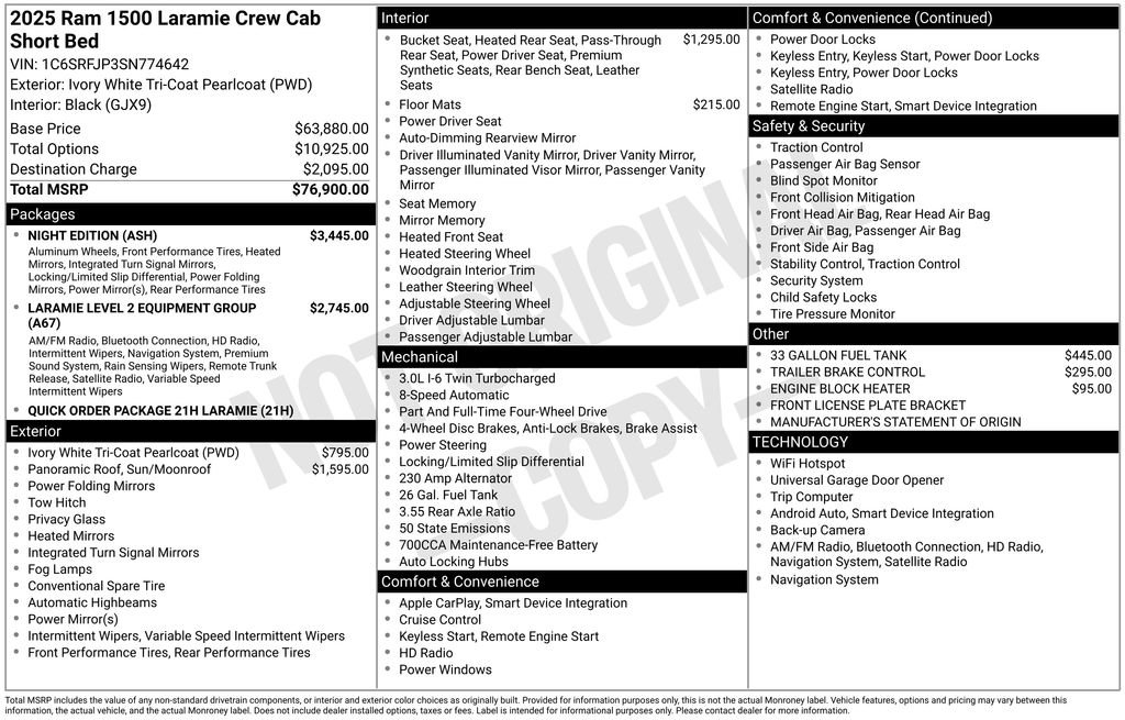 Used 2025 RAM 1500 Laramie w/ Night Edition AWD/4WD image 9