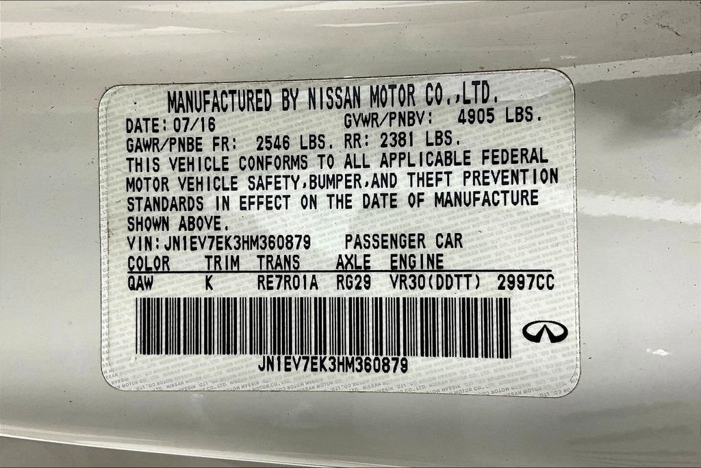 Used 2017 INFINITI Q60 w/ Premium Plus Package 3.0T image 41