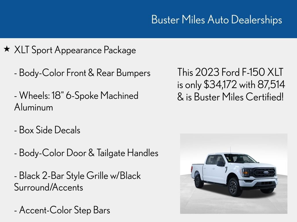 Used 2023 Ford F150 XLT w/ Equipment Group 302A High AWD/4WD image 6