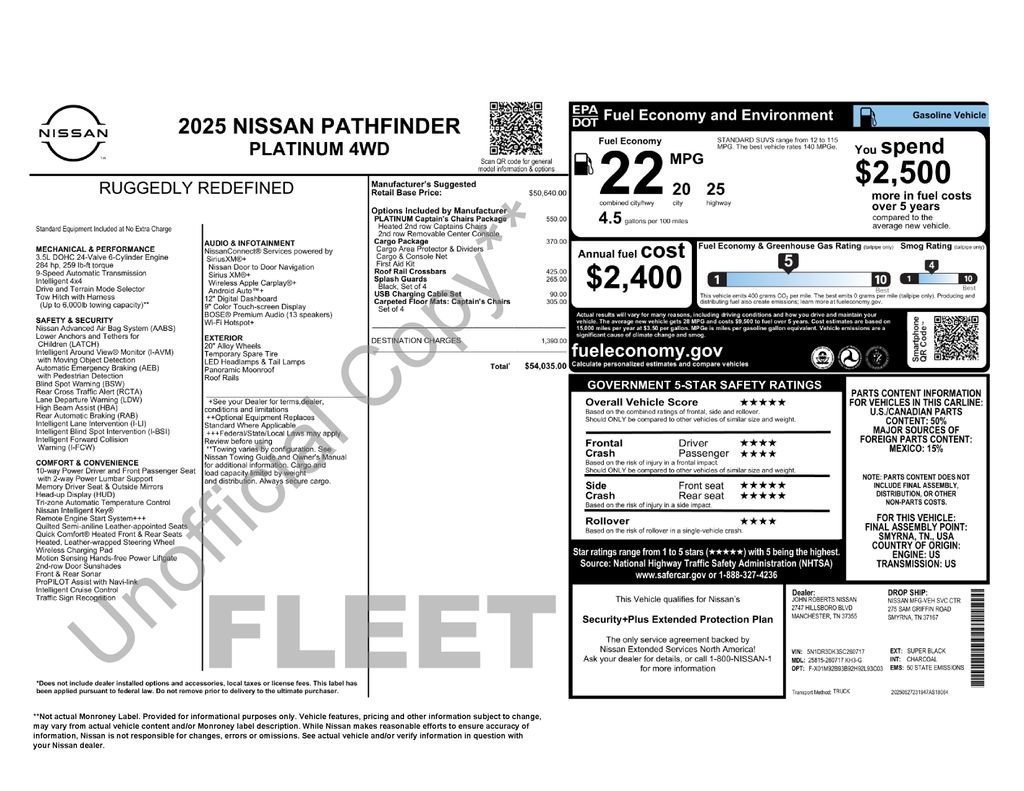 Certified 2025 Nissan Pathfinder Platinum AWD/4WD image 44