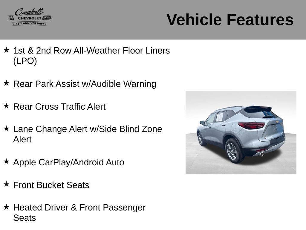 Used 2024 Chevrolet Blazer LT w/ LPO, Floor Liner Package FWD image 21