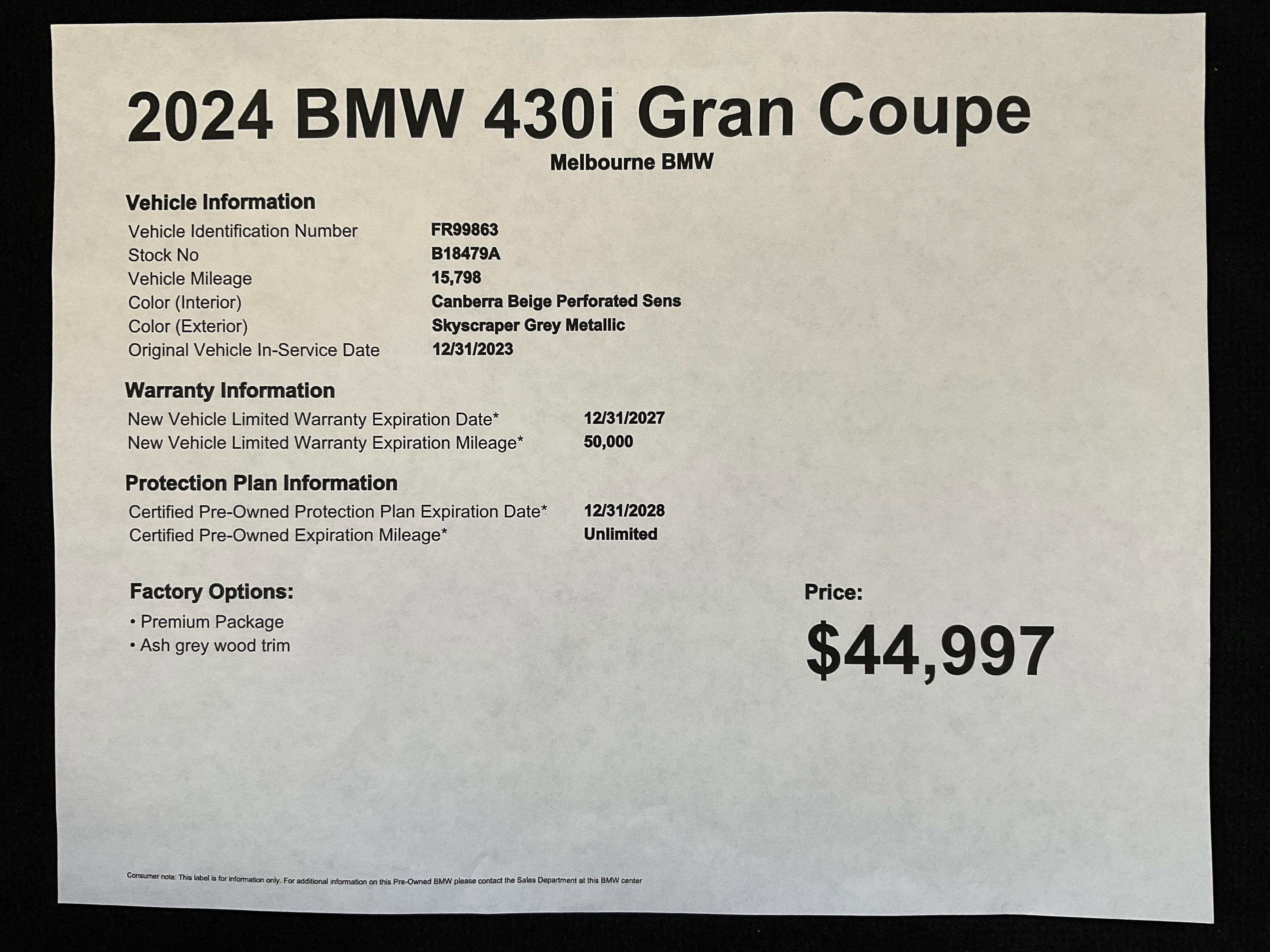 Certified 2024 BMW 430i Gran Coupe w/ Premium Package image 35