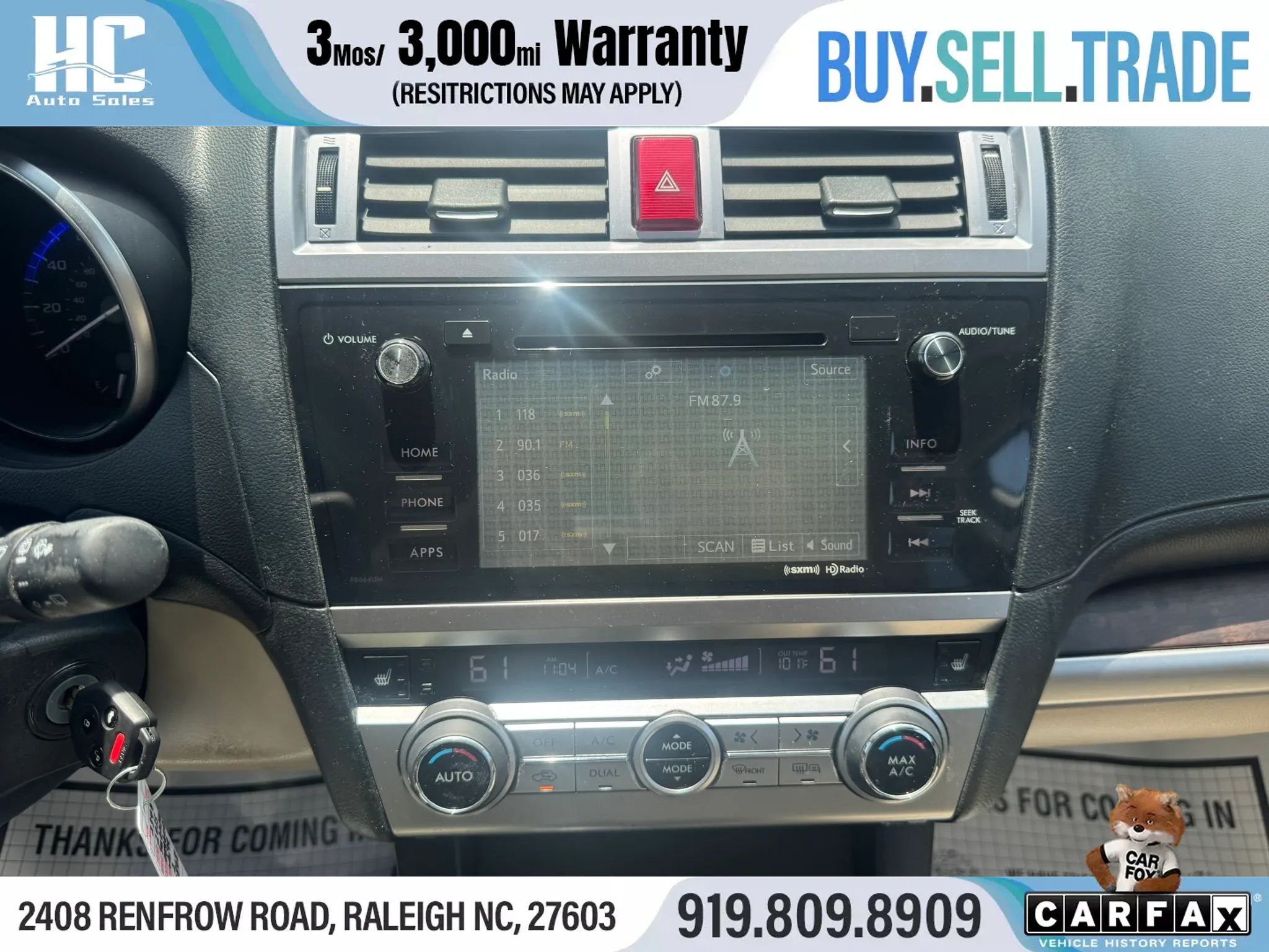 Used 2015 Subaru Outback 2.5i Limited w/ Protection Package #2 AWD/4WD image 25