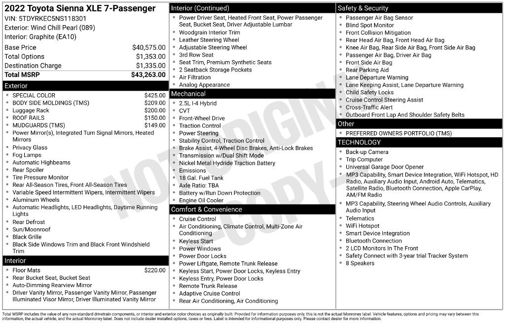 Used 2022 Toyota Sienna XLE FWD image 23