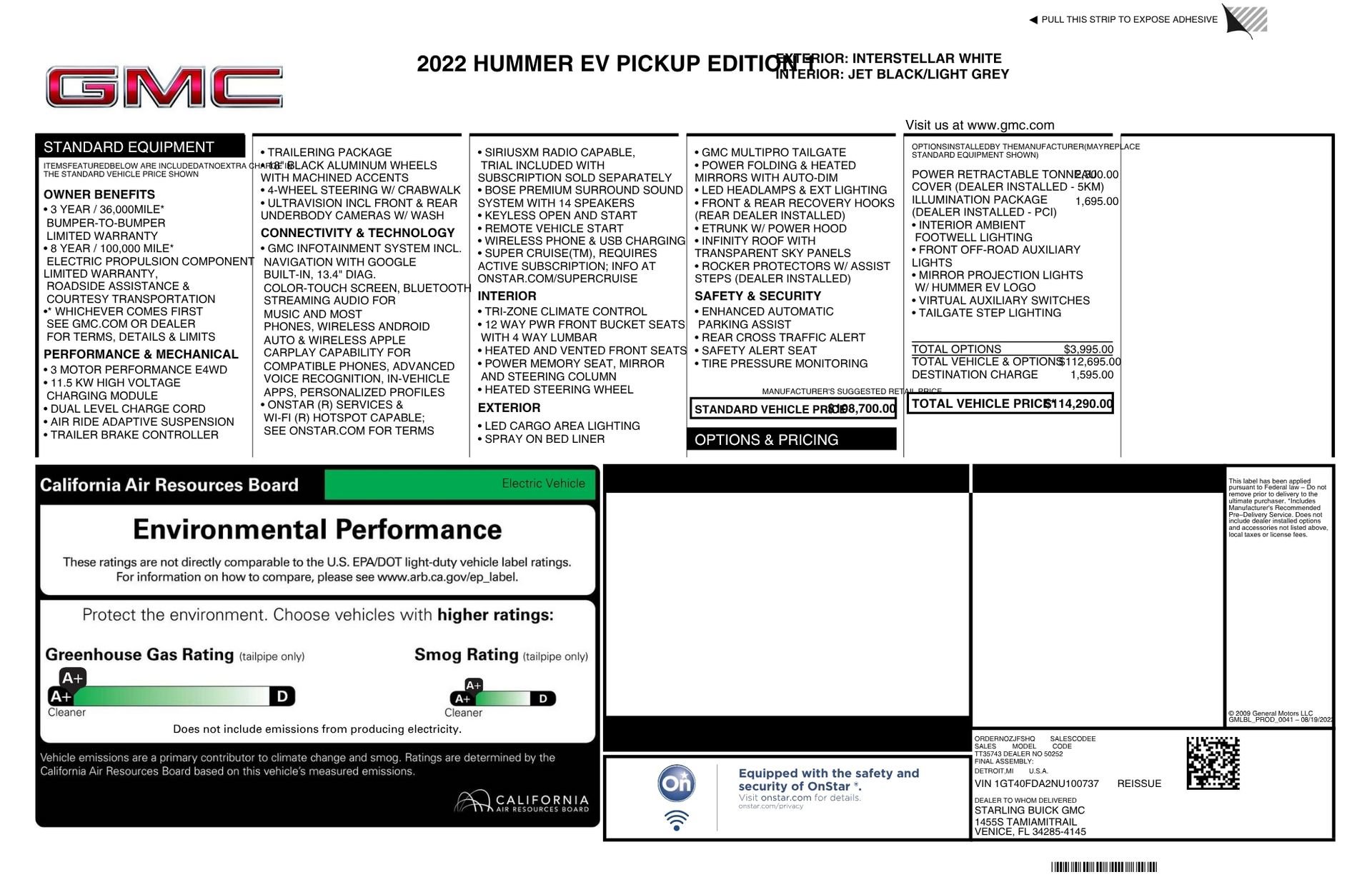 Used 2022 GMC Hummer EV Edition 1 w/ LPO, Illumination Package AWD/4WD image 86