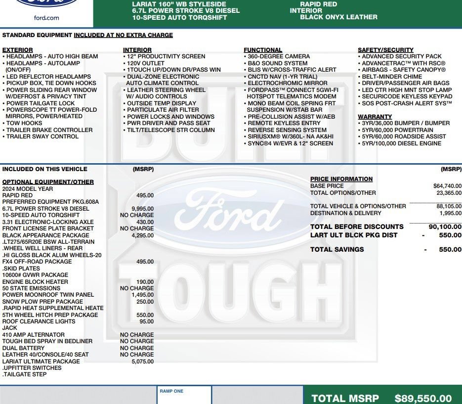 Used 2024 Ford F250 Lariat w/ Lariat Ultimate Package AWD/4WD image 2