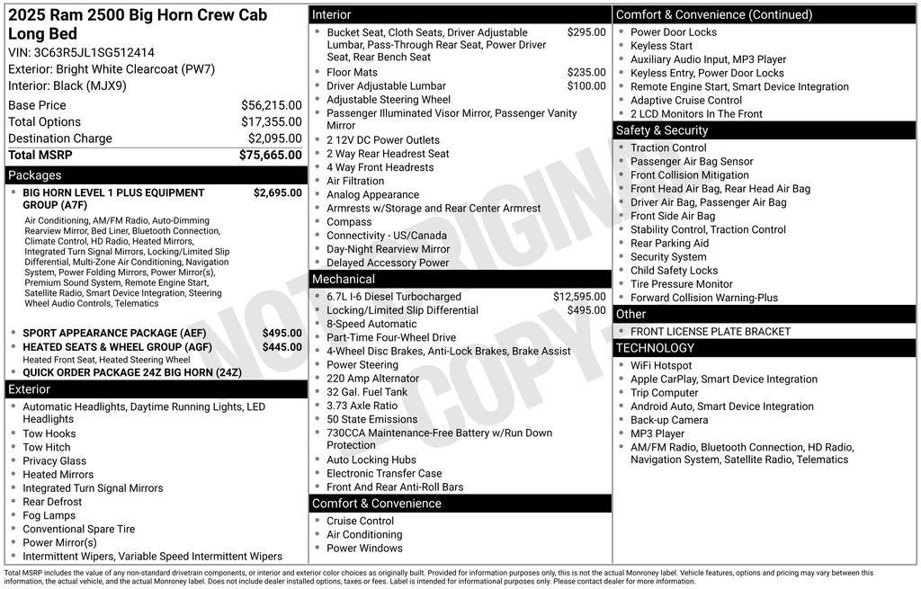 New 2025 RAM 2500 Big Horn image 5