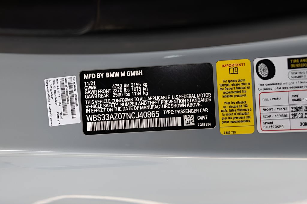 Used 2022 BMW M4 Competition w/ M Carbon Exterior Package RWD image 63