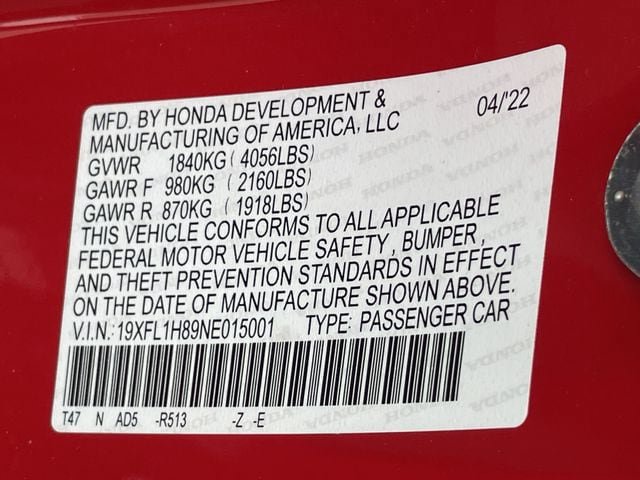 Used 2022 Honda Civic Sport Touring image 28