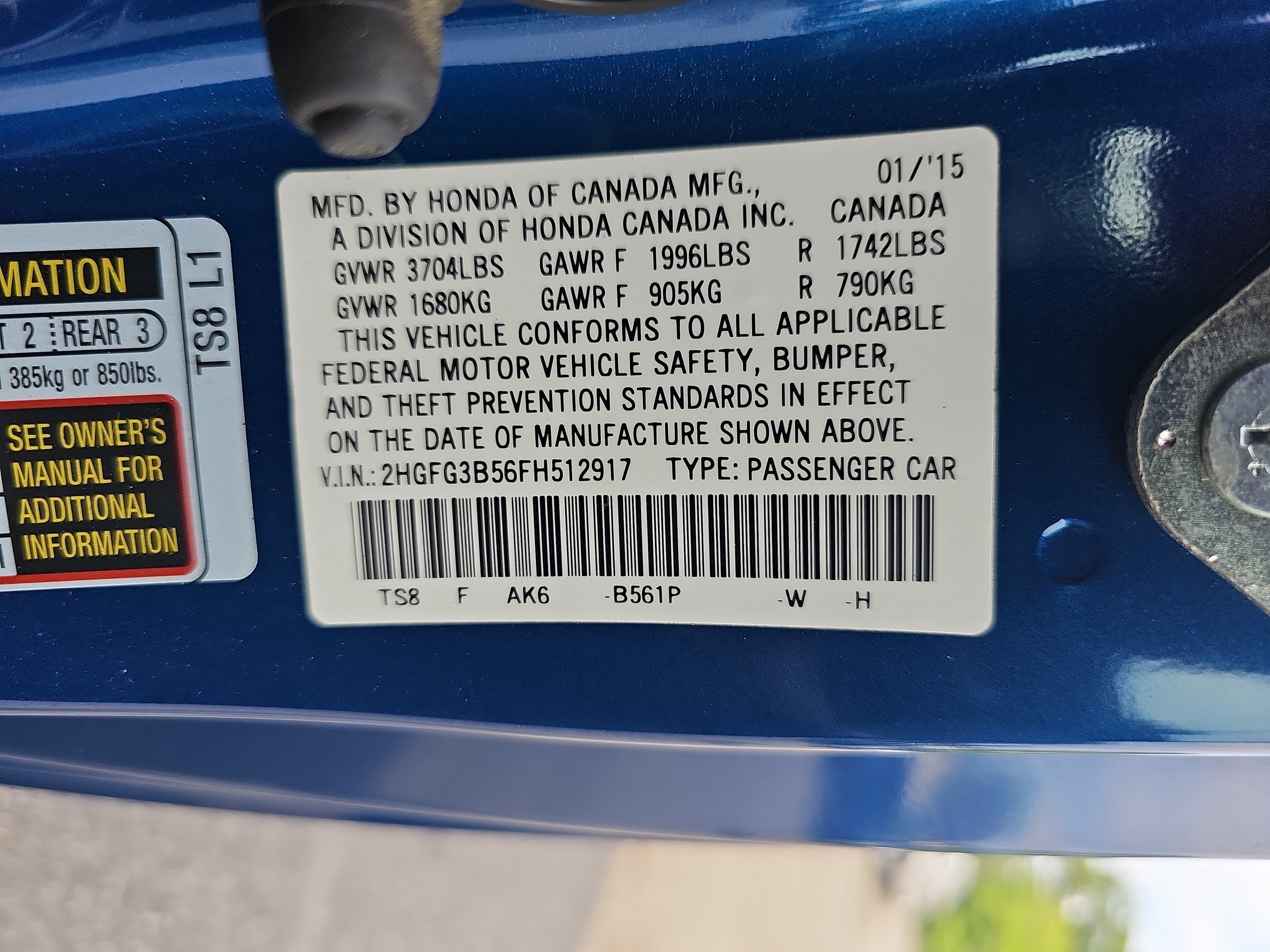 Used 2015 Honda Civic LX image 33
