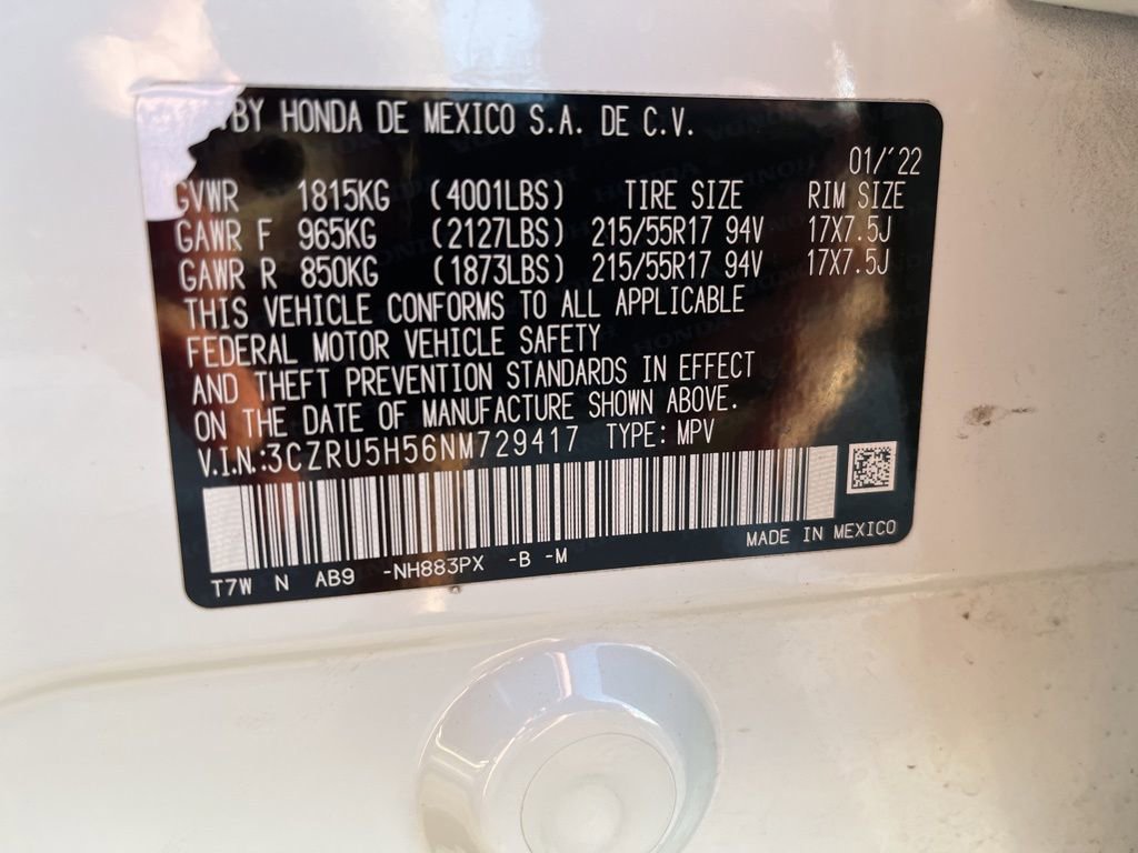 Certified 2022 Honda HR-V EX image 10